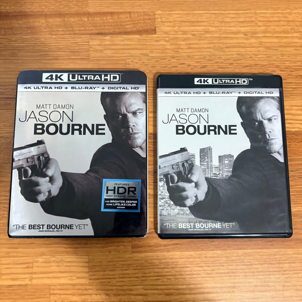 Jason Bourne Universal 4K Ultra HD Blu-ray Movie Slipcover Action Matt Damon